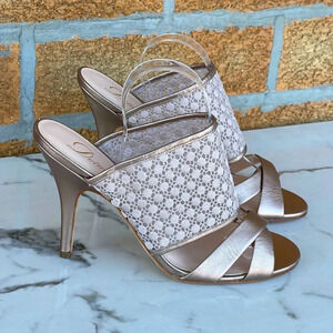 Delman Evitt Embroidered Heel Sandal size 10